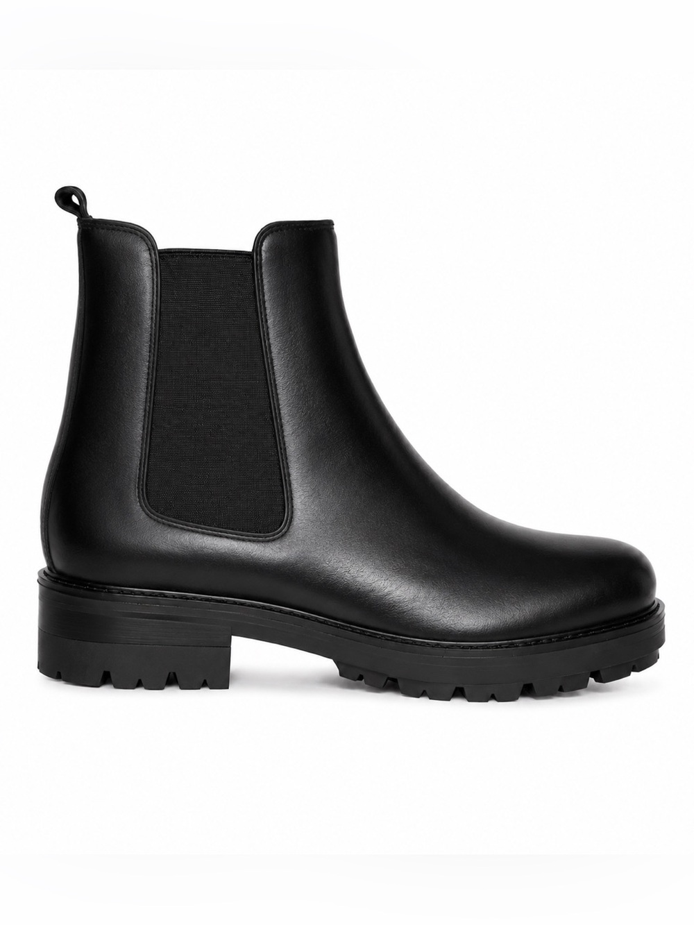La CANADIENNE Black Leather Chelsea Lug Boot NWT